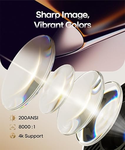 Magcubic 2026 Upgraded HY300PRO Mini Projector with WiFi and Bluetooth, Portable Projector 4K Support, Auto Keystone, 180 Degree Rotation, Smart Proyector for Home Outdoor hover