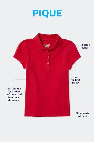The Children's Place Boys' Short Sleeve Pique Polo, 7 Pack hover