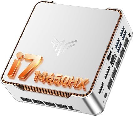KAMRUI Hyper H2 Mini Gaming PC Intel Core i7-14650HX | 32GB RAM 1TB SSD Mini Desktop Computers, Triple 4K Display 6*USB3.2, USB-C, HDMI, DP, WiFi6, BT5.2, Office Home