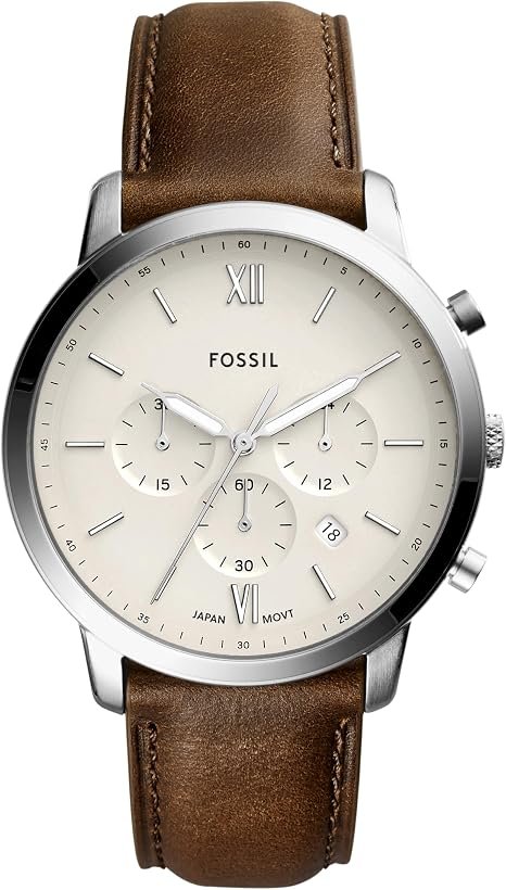 Fossil Men's Watch, Neutra Quartz Stainless Steel Chronograph Watch for Men