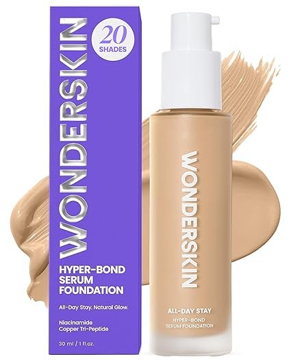 Wonderskin Serum Foundation - Hyper Bond All-Day Stay Waterproof Makeup | Lightweight serum, warm foundation delivers waterproof, longwear coverage with a natural-looking finish.