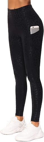THE GYM PEOPLE Women's Thick High Waist Yoga Pants Workout Leggings | Tummy Control, Deep Side Pockets, Squat-proof, hidden waistband pocket, Flatlock Seams, Running, Yoga, Workout, Athletic hover