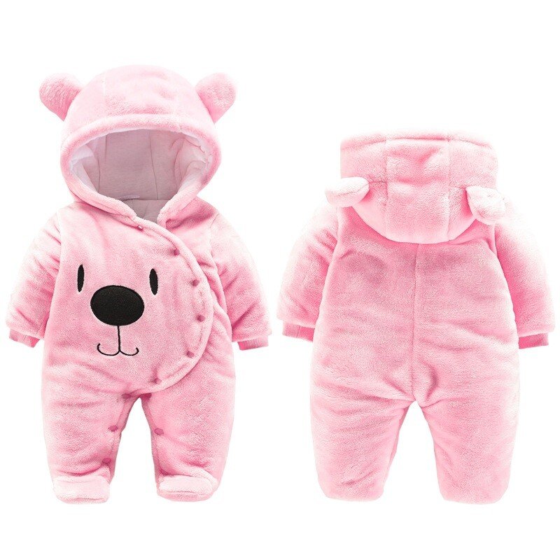 Newborn Baby Boy Girl Kids Bear Hooded Romper Jumpsuit Bodysuit Clothes Outfits