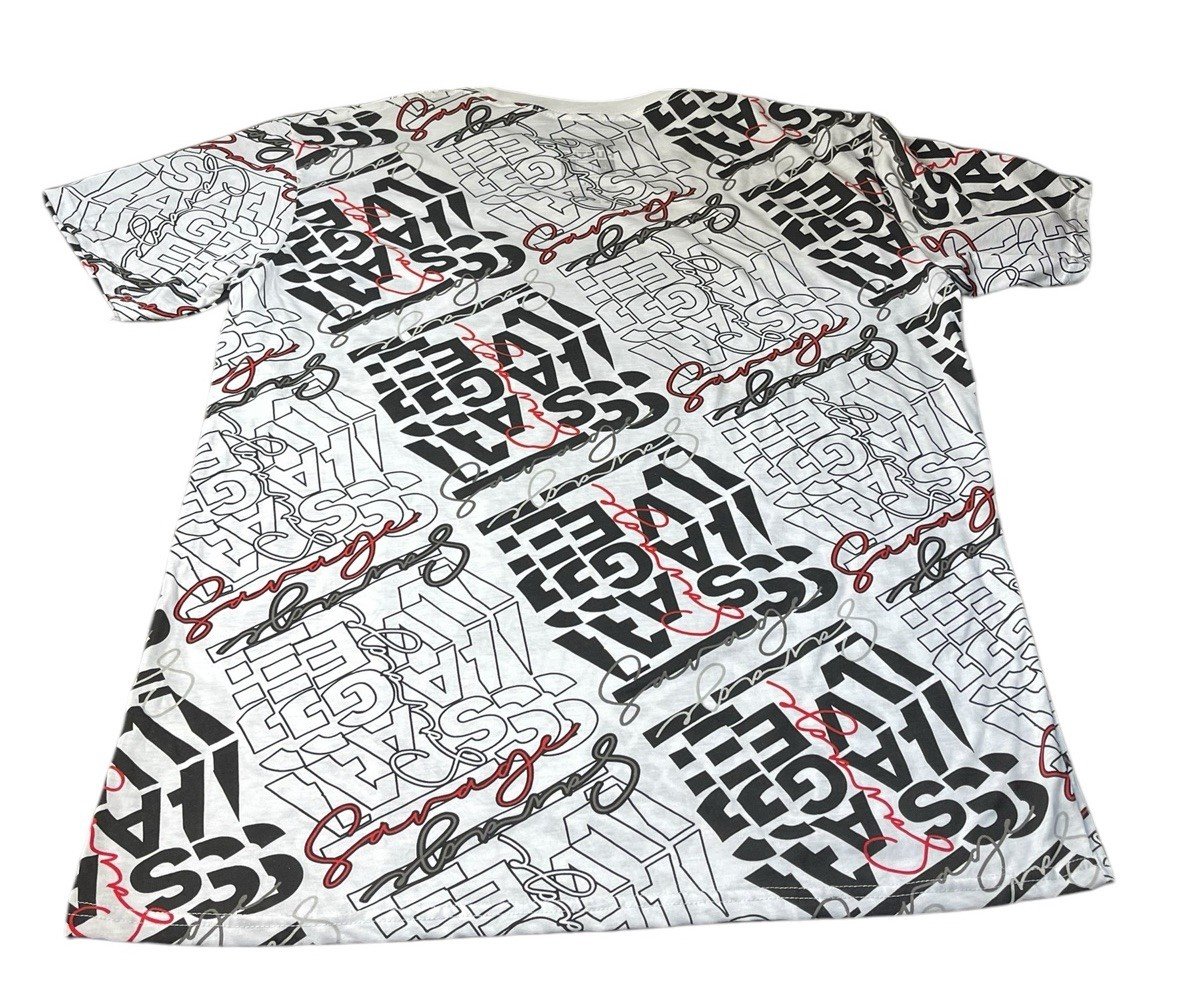 Bailey Apparel Hustle OG Savage Bear T-Shirt 3XL White AOP All Over Print NEW