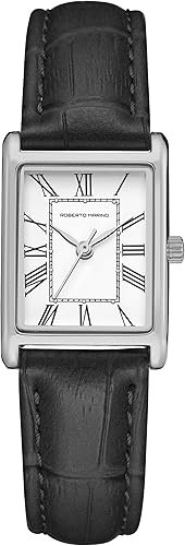 Roberto Marino RM1702 Women’s Watch – Japanese Quartz, Leather Strap, 3 ATM Water Resistant, Vintage Dress Style