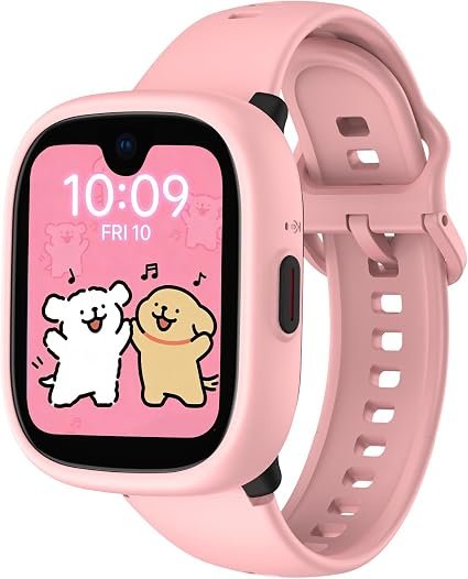 MIRO Kids Smart Watch with SIM Card Slot, GPS Tracker, Call & Video Call, Real-Time Location, Safe Zone Alert, Parental Control, School Mode, Gift for Boys Girls Age 3-15 (Pink)