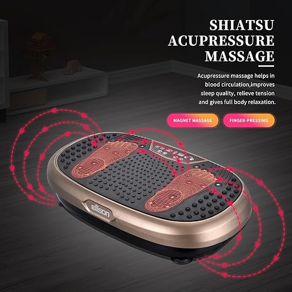 EILISON FitMaxx 3D XL Vibration Plate Exercise Machine - Whole Body Workout Vibration Platform w/Loop Bands - Lymphatic Drainage Machine for Weight Loss, Shaping, Recovery hover