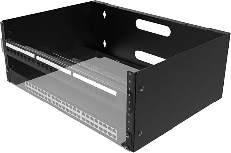 4U Wall Mount Patch Panel Bracket- 14 inches Deep Steel | Network Rack for Network Switches, Patch Panel, Shallow Networking and IT Equipment, (4U) hover