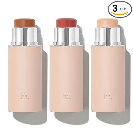 EarthsCure Glow Trio - 3 Piece Set: Bronzer, Blush, and Highlighter. Buildable Cream Sticks For a Luminous, Natural, and Youthful Look