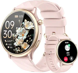 Smart Watch for Women Fitness Tracker: Waterproof Digital Womens Watches Make Answer Call Smartwatch for Android Phone iPhone Samsung Compatible Sleep SpO2 Heart Rate Monitor Running Step Pedometer