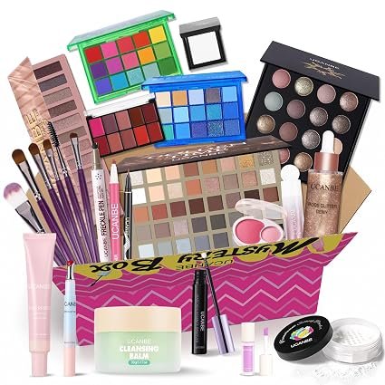 UCANBE Makeup Gift Set for Women, All-in-One Full Face Cosmetic Kit | $100+ Value Makeup Bundle with Eyeshadow, Lipstick, Blush, Brushes & More. Vegan, Cruelty-Free, Gift-Ready Set