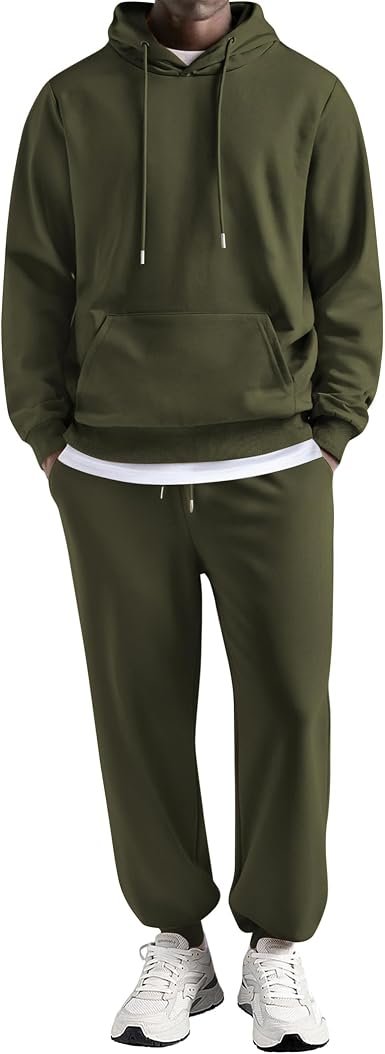 COOFANDY Sweatsuits for Men 2 Piece Tracksuit Casual Athletic Jogging Suit Hooded Set